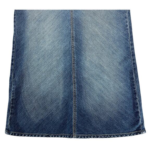 Y2K Polo Ralph Lauren Denim Maxi Jean Skirt 10 Grunge Modest Western Prairie VTG - Picture 10 of 12